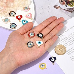 28 pièces 14 connecteurs de lien d'émail d'alliage de placage de support de style&nbsp;ENAM-SZ0002-60
