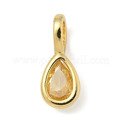 Ottone micro spianare pendenti zirconi&nbsp;KK-U050-04G-01