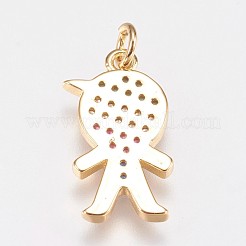 Colgante micropavé cubic zirconia de latón&nbsp;KK-I614-061G