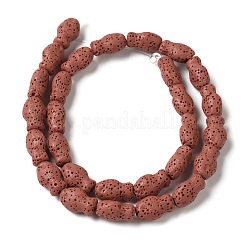 Fili di perle di roccia lavica naturale&nbsp;G-U007-01H