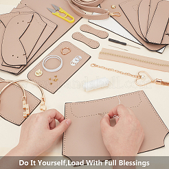 Diy pu leder geflochtene damen crossbody handtasche herstellung kits&nbsp;DIY-WH0349-210A
