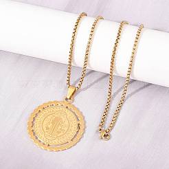 Religion 201 Edelstahl-Anhänger mit der Heiligen-Benedikt-Medaille&nbsp;SA-H003-04G