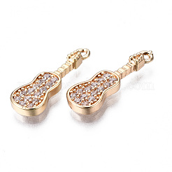 Pendenti in zirconi cubici trasparenti in micro pavè di ottone&nbsp;KK-S359-113-RS