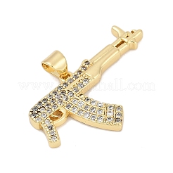 Colgante micropavé cubic zirconia de latón&nbsp;KK-U058-59B-G