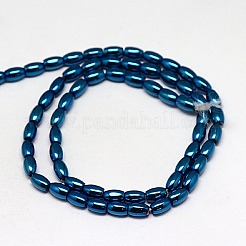 Electroplate non magnetici ematite sintetico fili di perline&nbsp;G-J168-6x4mm-02