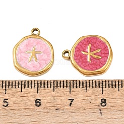304 Edelstahl-Emaille-Anhänger&nbsp;STAS-P425-01G-02
