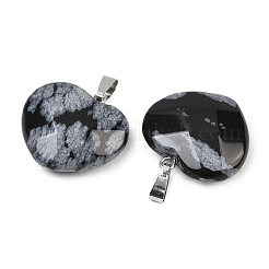 Natur Schneeflocken-Obsidian Anhänger&nbsp;G-A281-02P-09