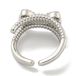 Messing Micro Pave Zirkonia Manschettenring&nbsp;RJEW-E296-08P
