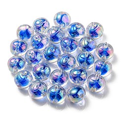 Placcatura uv perline acriliche iridescenti arcobaleno&nbsp;OACR-A014-02E