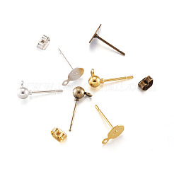 Messing Ohrstecker Zubehör&nbsp;KK-TA0007-78