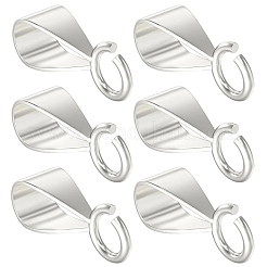 6 pieza 925 fianzas de tubo de plata esterlina&nbsp;STER-SC0001-64P