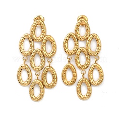 Pendientes de borla con forma de lágrima de acero inoxidable 304&nbsp;EJEW-C164-01G