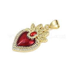 Pendentifs d'émail en laiton &nbsp;KK-R230-08G-04