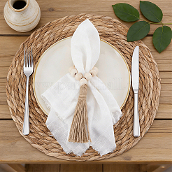 Runde Serviettenringe aus Naturholzperlen&nbsp;AJEW-JOY00001