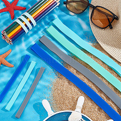 Silikon-Handtuchbänder-Sets der blauen Serie&nbsp;AJEW-WH0016-31A