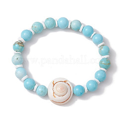 Sommer Strand natürliche Shiva Auge Muschel Perlen Armbänder&nbsp;X-BJEW-JB10313-03