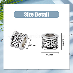 Perline in lega di zinco in stile tibetano da 200 g&nbsp;TIBEB-DC0001-02