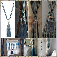 Abrazaderas para cortinas trenzadas con hilo de poliéster&nbsp;DIY-WH0060-66A