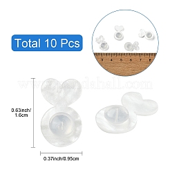 10 Stück Ohrmuttern aus Acryl und Silikon&nbsp;SACR-YW0001-97