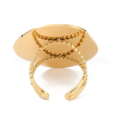 Anillos de puño abiertos de acero inoxidable 304 redondos irregulares para mujer&nbsp;RJEW-S410-03G-02