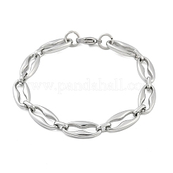 304 Edelstahl Kaffeebohnen-Kettenarmbänder für Frauen und Männer&nbsp;BJEW-F488-45P