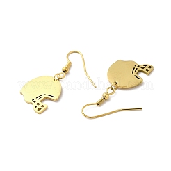 Boucles d'oreilles pendantes en acier inoxydable 304 avec placage sous vide PVD&nbsp;EJEW-A023-01G