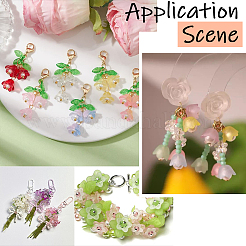 500 kit per la creazione di gioielli con foglie e fiori&nbsp;DIY-SC0031-75