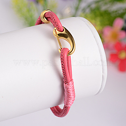 Bracciali corda di pelle&nbsp;BJEW-L497-01