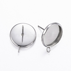 Supports de boucles d'oreilles à tige en acier inoxydable 304 anti-ternissement&nbsp;LS-STAS-H380-B-13P