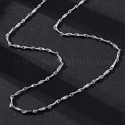 Halsketten aus gedrehten Gliederketten aus Messing&nbsp;NJEW-D302-63P