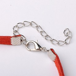 Legierung Doppel-Herz Link Armbänder für Valentinstag&nbsp;BJEW-JB01530-03