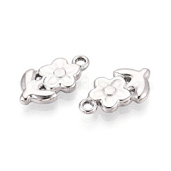 Pendentifs fleurs en acier inoxydable 304&nbsp;STAS-T069-30P