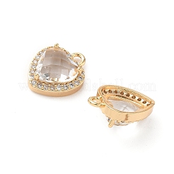 Pendentifs avec zircon cubiques à micro-pavés en laiton&nbsp;KK-L250-03G-01