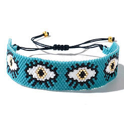 Braccialetti di perline di vetro intrecciate per le donne&nbsp;CI3432-3