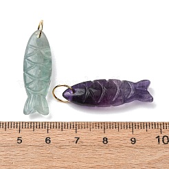 Geschnitzte Anhänger aus natürlichem Fluorit&nbsp;G-G314-01G-10
