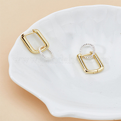 Orecchini a cerchio huggie in ottone per le donne&nbsp;EJEW-LP00001