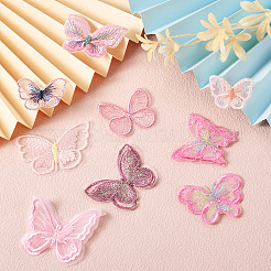36 stücke 9 stil schmetterling organza spitze stickerei ornament zubehör&nbsp;DIY-BT0001-49