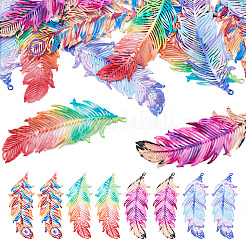 16 pz 4 colori pendenti in acciaio inossidabile 430 verniciati a spruzzo&nbsp;STAS-BY0001-20