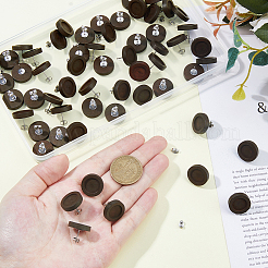 30 Paar Ohrstecker aus Holz&nbsp;EJEW-DC00001