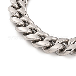 Bracciali con catene a maglie in acciaio inossidabile 304 anti-ossidazione&nbsp;BJEW-E346-21P-01