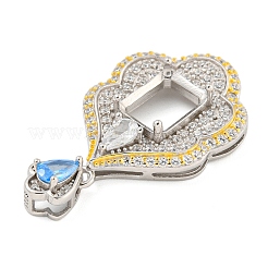 925 Sterling Silber Micro Pave klare Zirkonia aufgenähte Krappenfassungen&nbsp;STER-B005-12P