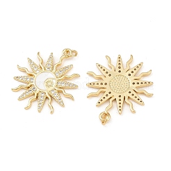 Pendentifs en zircone cubique en laiton émaillé&nbsp;KK-L251-23G-01