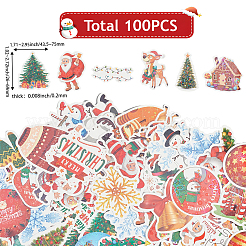 1 Beutel selbstklebende Papieraufkleber mit Weihnachtsmotiven&nbsp;DIY-SC0032-88