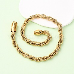 Collares de cadena de cuerda de acero inoxidable 304 de 10 mm&nbsp;NJEW-C099-07A-G