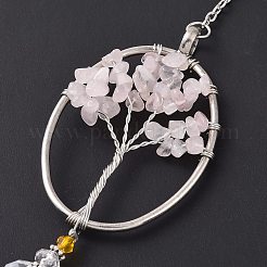 Grandi decorazioni pendenti con perline acriliche a goccia&nbsp;HJEW-D029-01P-C
