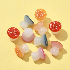 10 pièce d'ornement de champignon en résine lumineuse&nbsp;RESI-FS0001-59