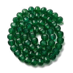 Natürliche grüne Onyx Achat Perlen Stränge&nbsp;G-P587-D16-03