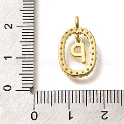 Pendentifs avec zircon cubiques à micro-pavés en laiton&nbsp;ZIRC-P123-01G-P01
