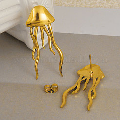 Orecchini a bottone a forma di medusa in acciaio inossidabile 304&nbsp;JQ4504-2