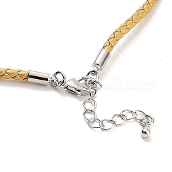Fabrication de bracelets ronds tressés en simili cuir&nbsp;BJEW-H610-01P-11